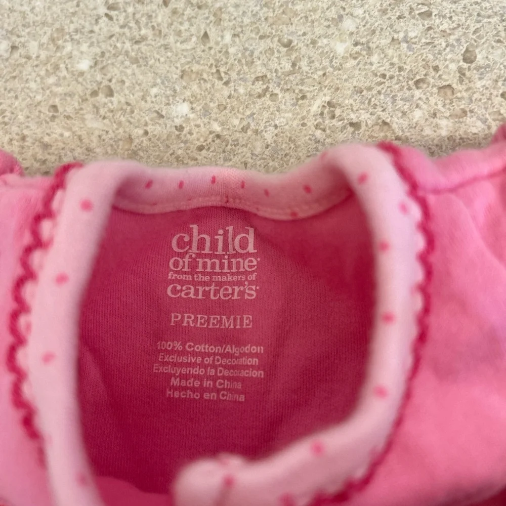 Carter’s Preemie Pink Turtle Best‎ Friends Footy Sleeper
